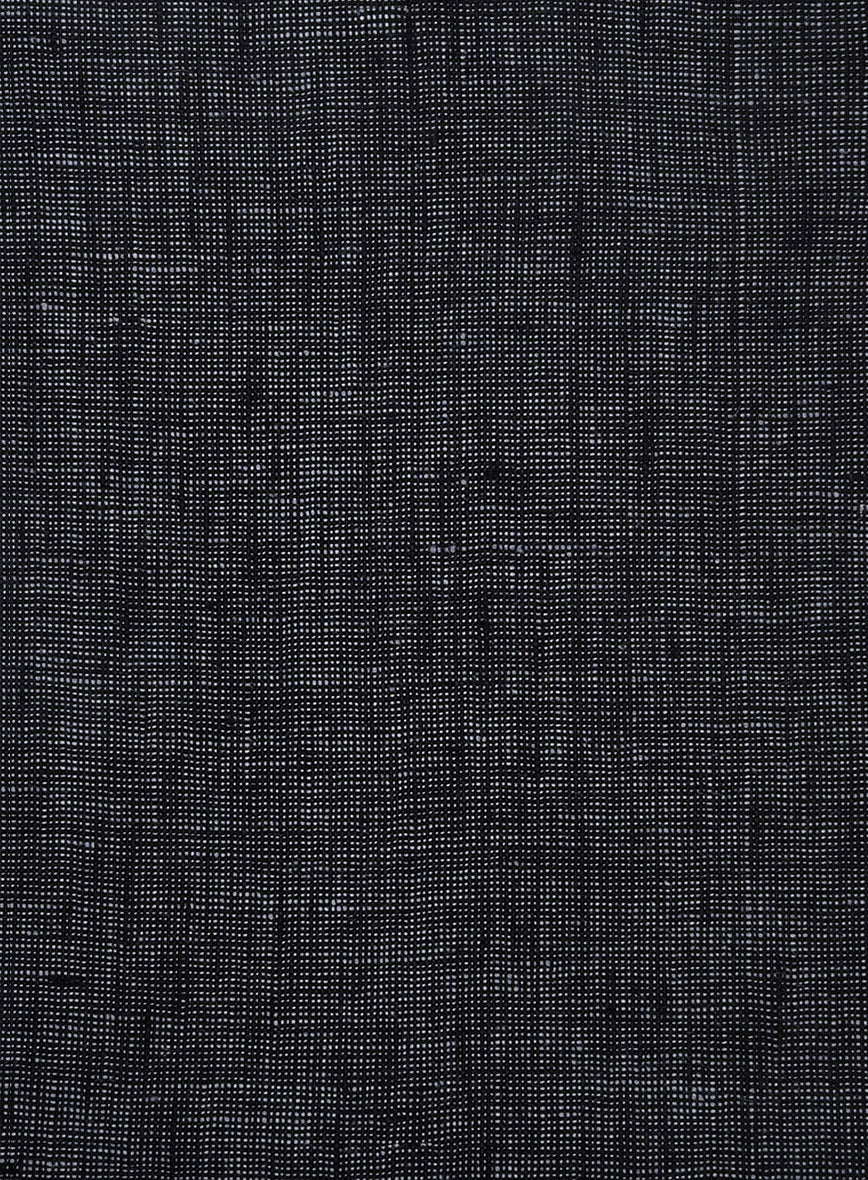 Trucker Italian Blu Linen Shirt - Image 3