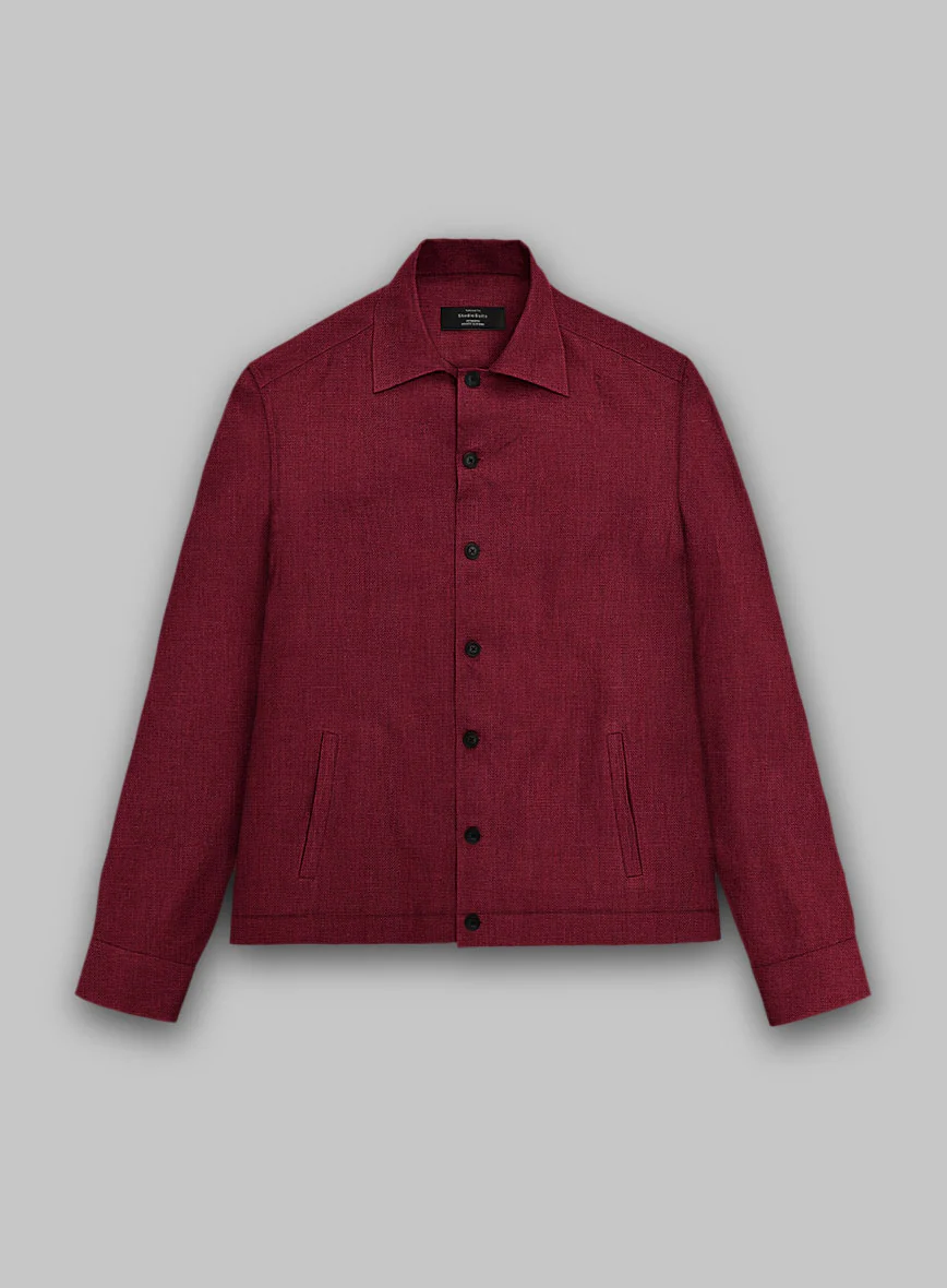 Trucker Moscow Maroon Linen Shirt