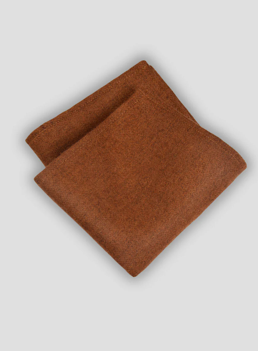 Tweed Pocket Square - Melange Rust