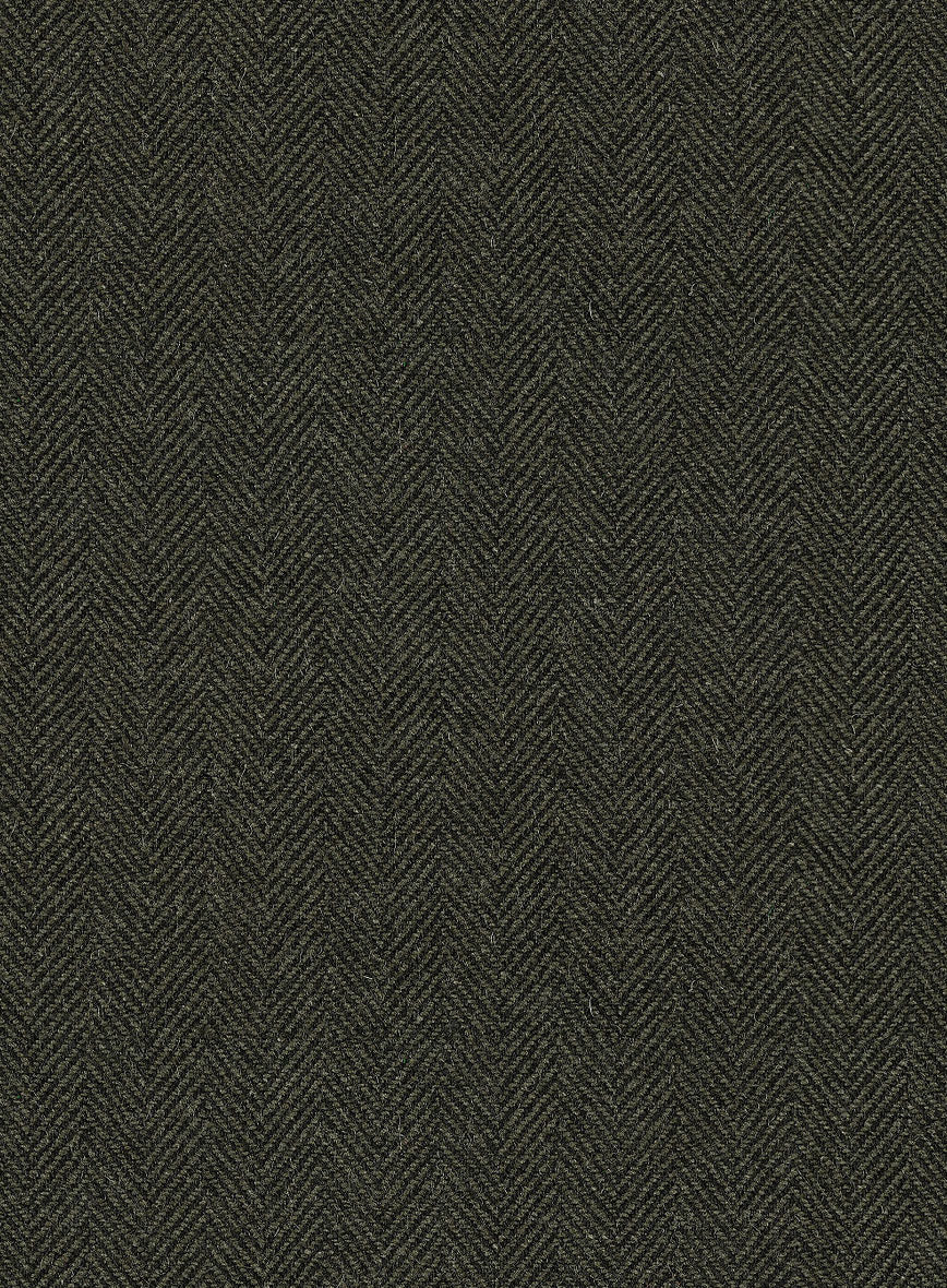 Vintage Flat Green Herringbone Tweed Suit - Image 11