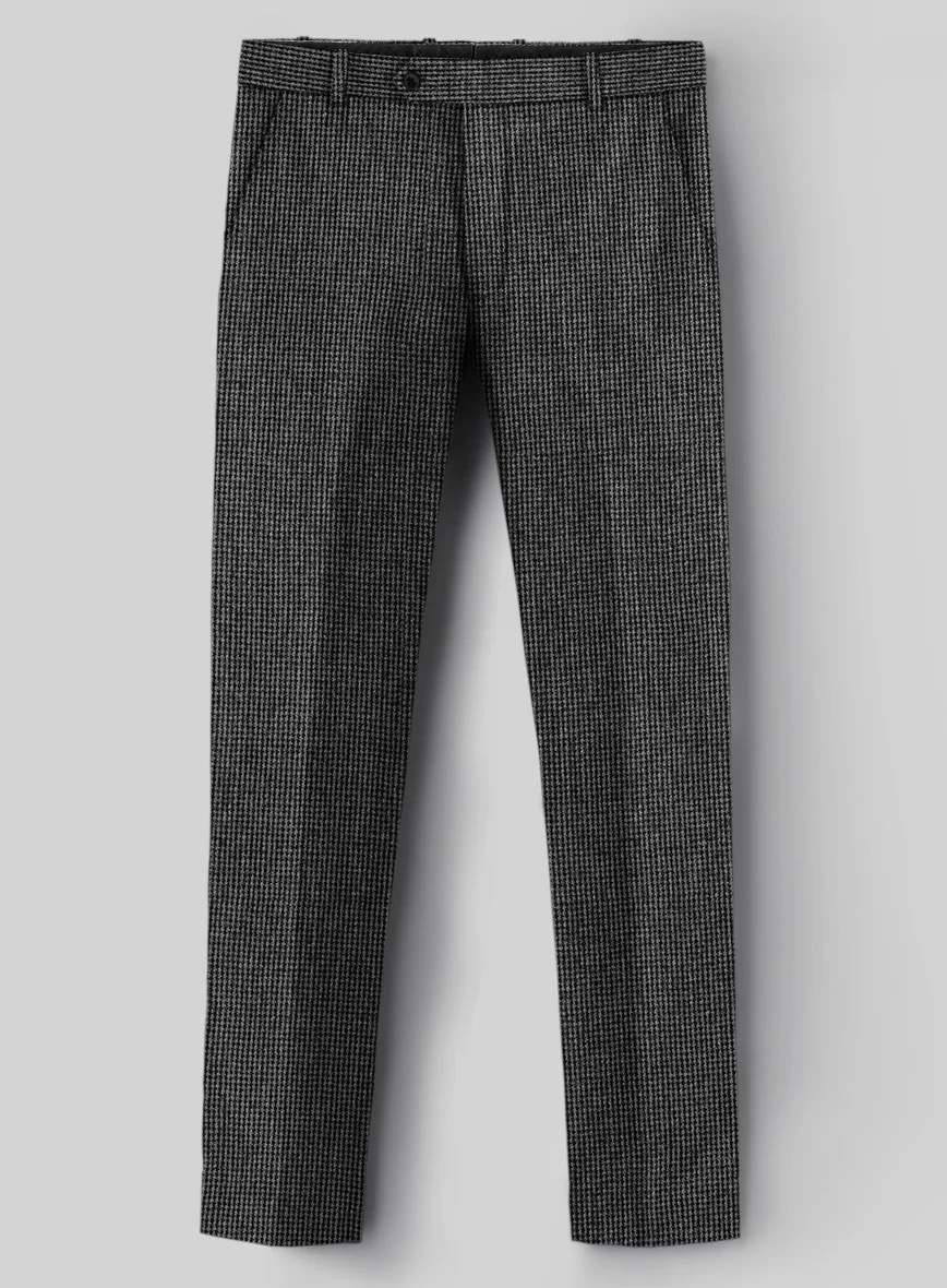 Vintage Gray Macro Weave Tweed Pants