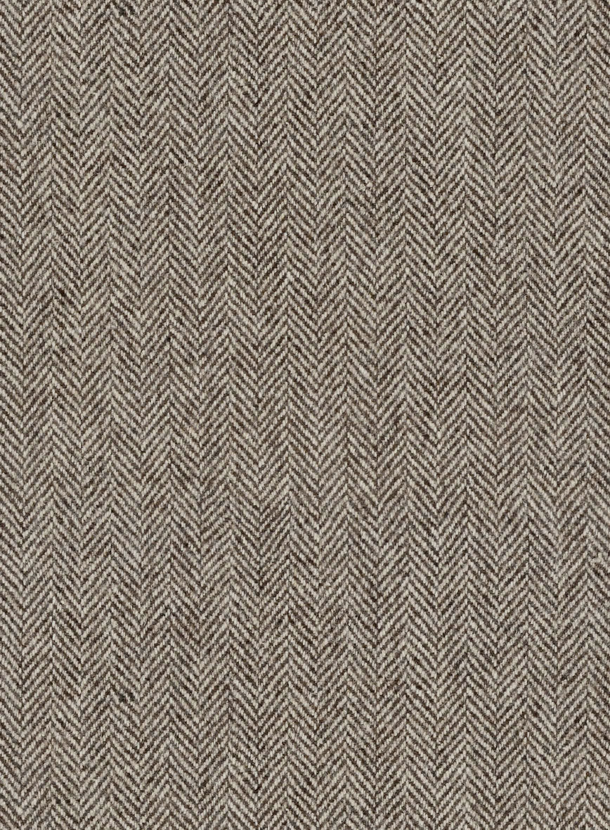 Vintage Herringbone Brown Tweed Suit - Image 8