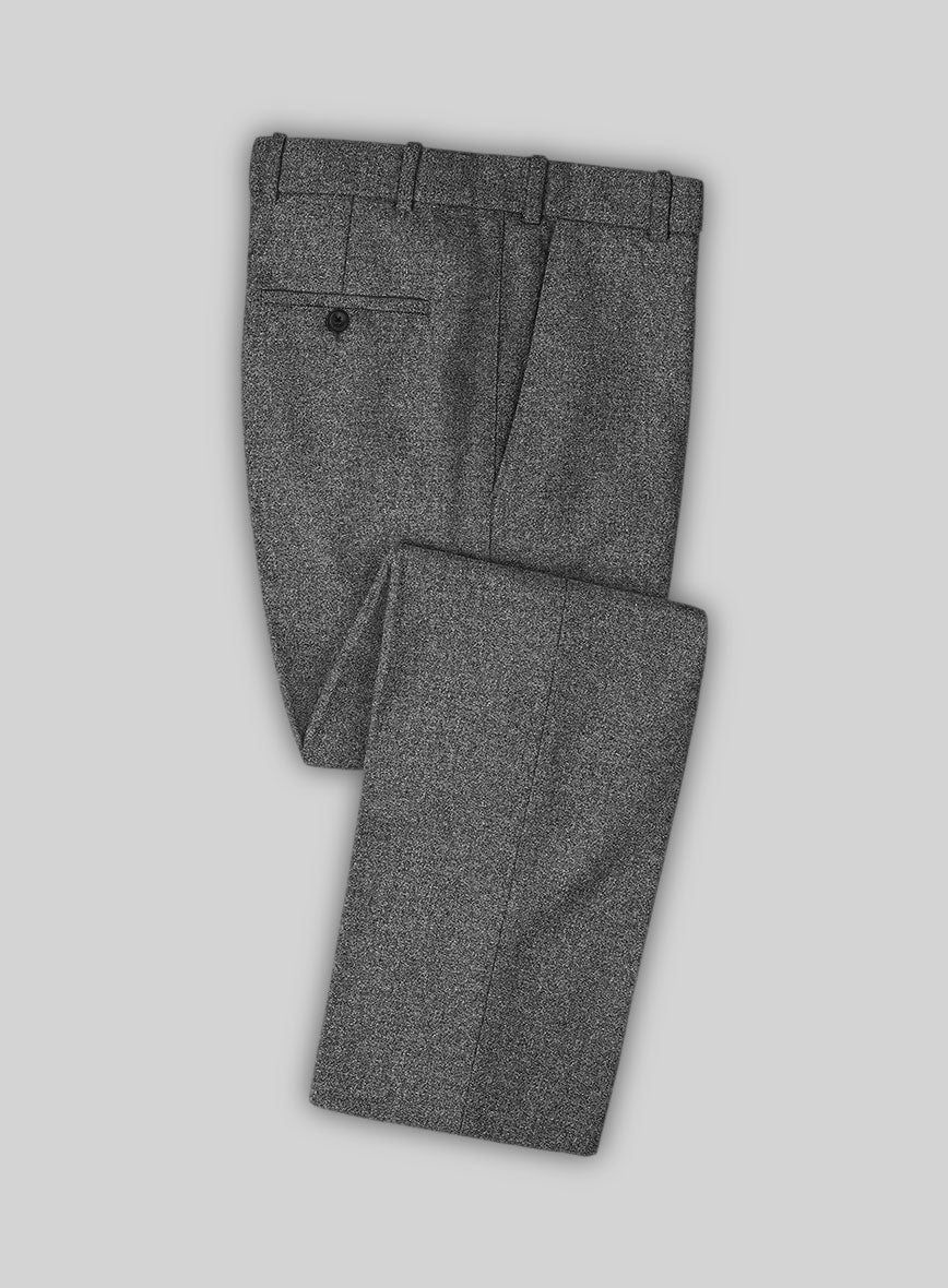 Vintage Plain Dark Gray Tweed Suit - Image 10