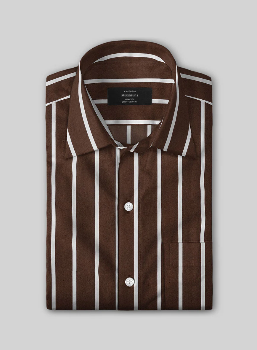 Walnut Streak Cotton Shirt