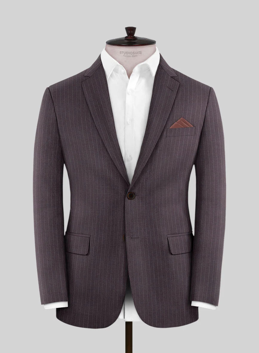 Wine Pinstripe Jacket