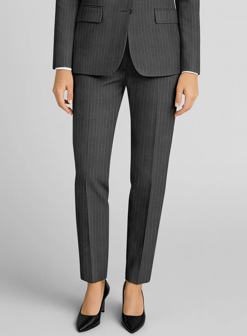 Women's Gray Pinstripe Pants