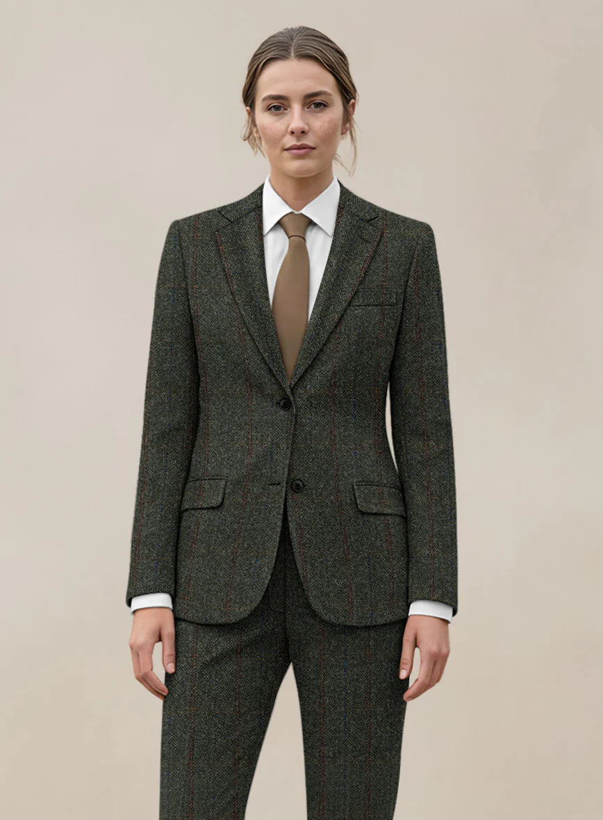 Women's Harris Tweed Country Green Jacket