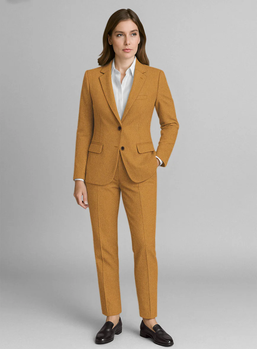 Women's Naples Yellow Tweed Suit