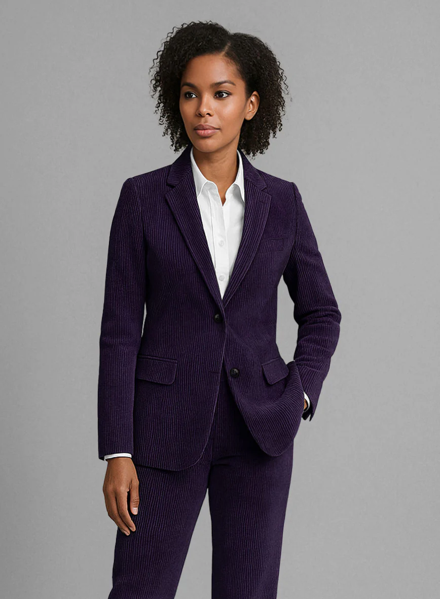 Women's Purple Corduroy Jacket