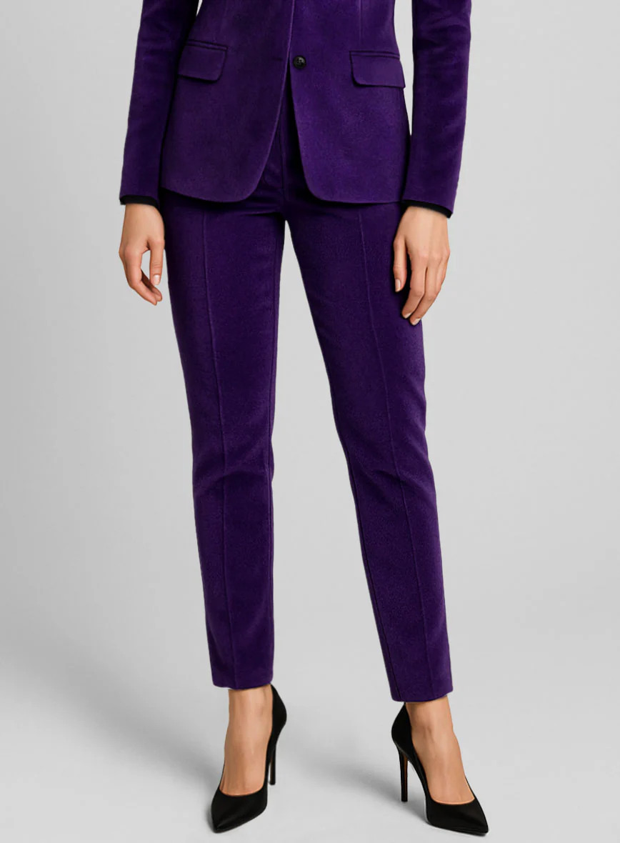 Women's Purple Velvet Pants