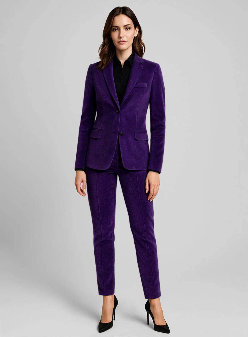 Women's Purple Velvet Suit