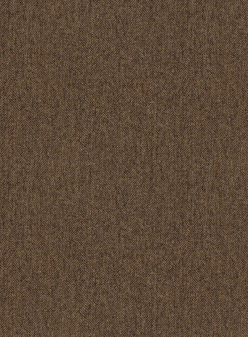 Women's Rust Herringbone Tweed Pants - Image 2