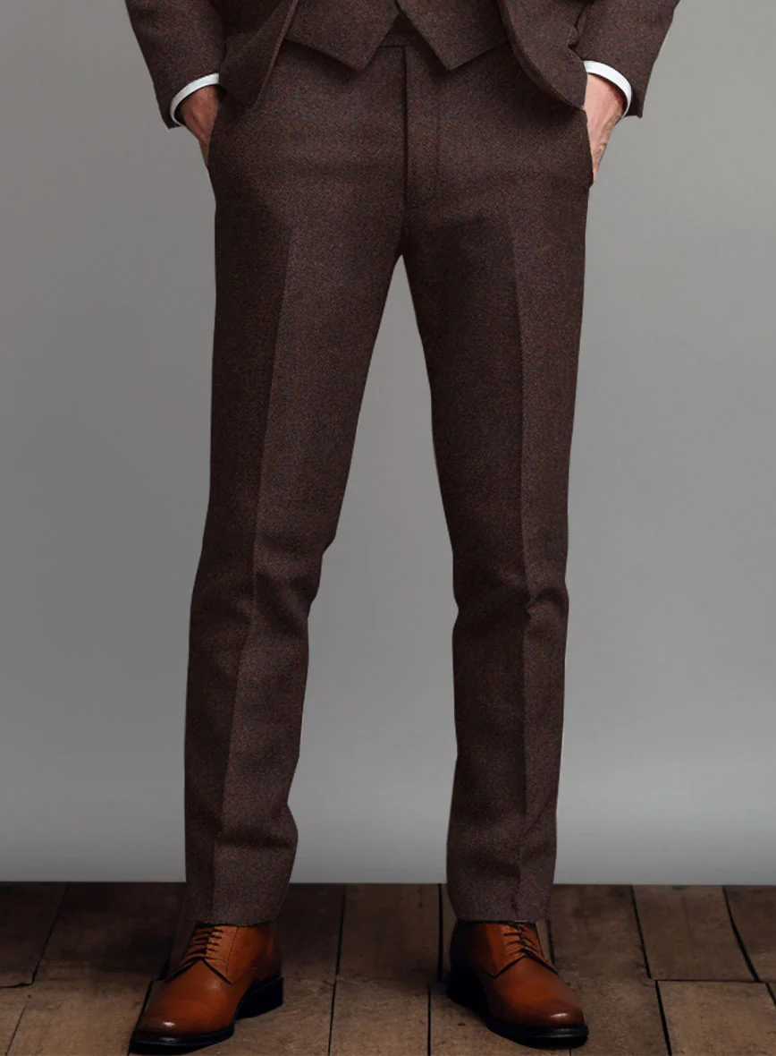 Woodland Brown Heavy Tweed Pants - Image 2