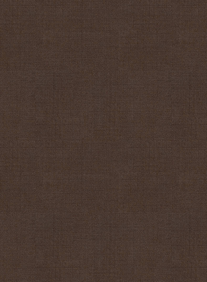 Worsted Brown Wool Ivory Bar Trouser - Image 2