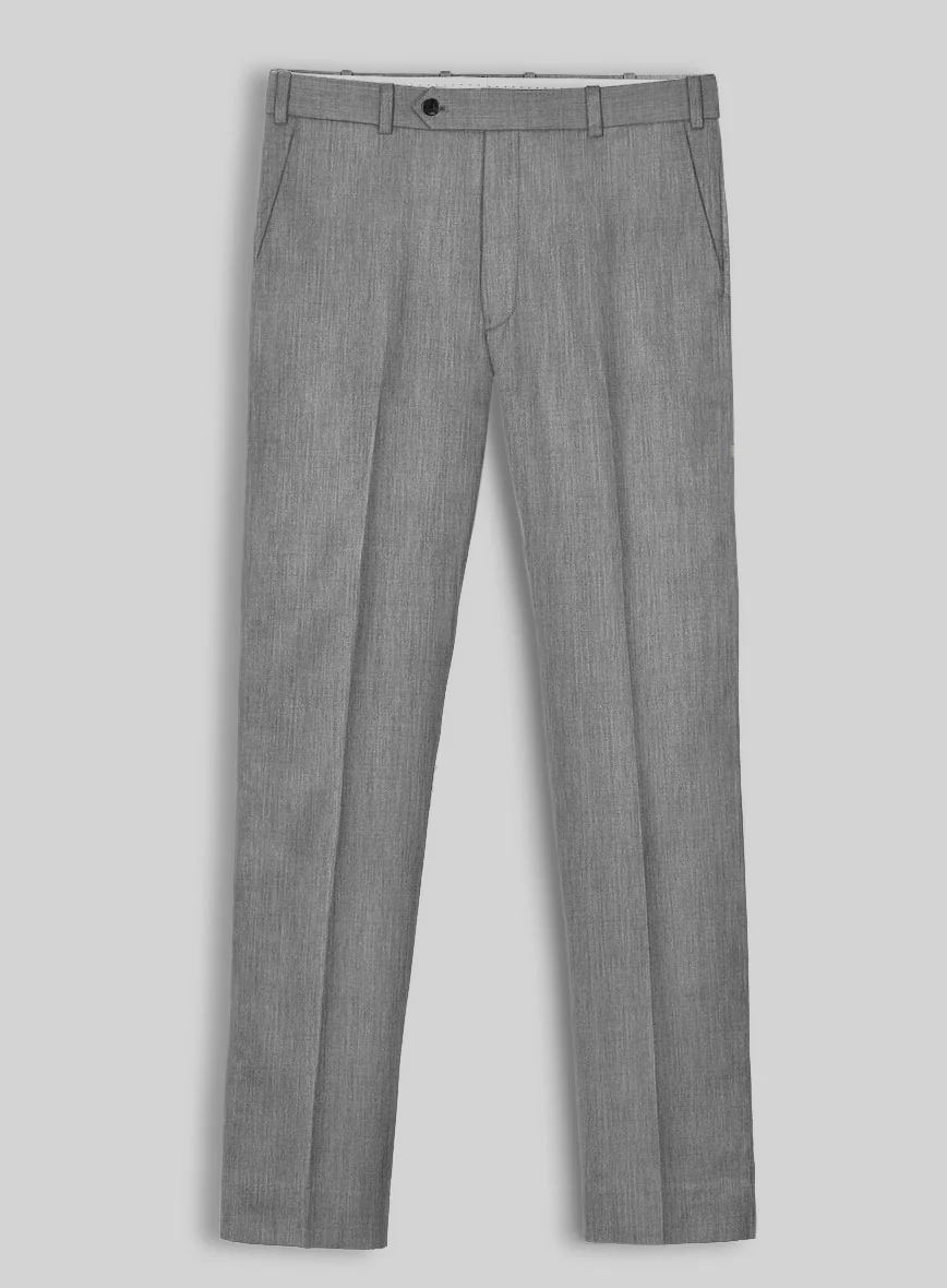 Worsted Light Gray Wool Pants - Image 2