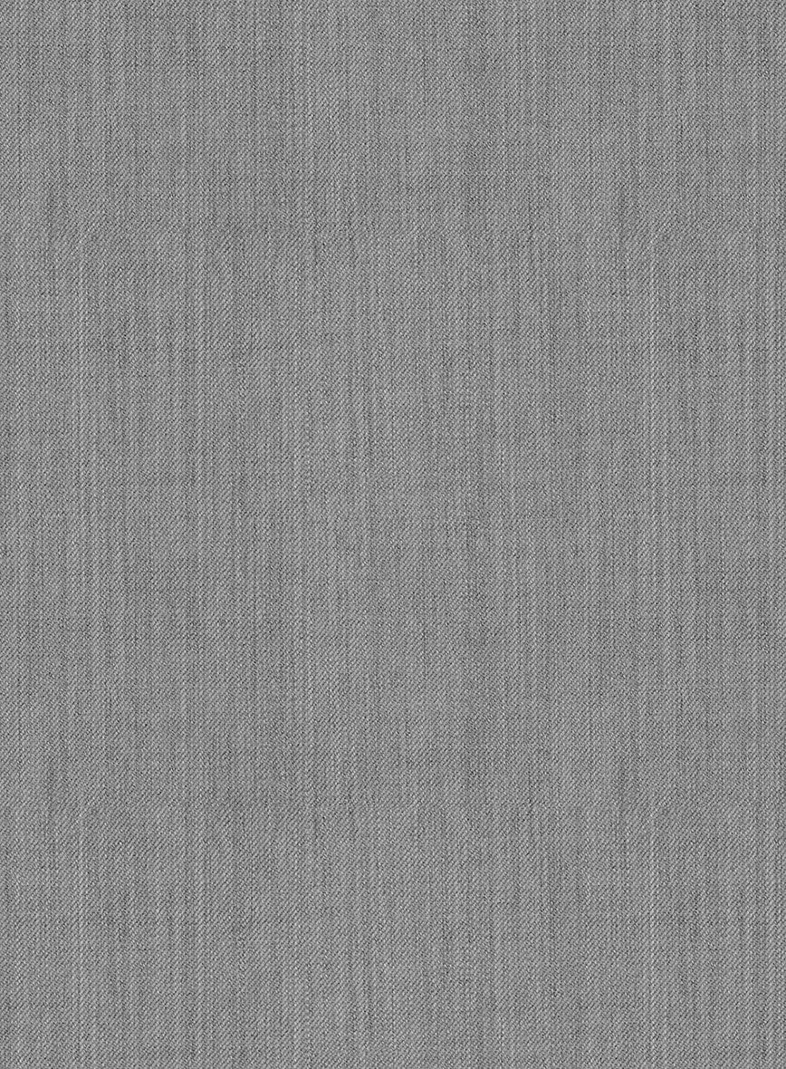 Worsted Light Gray Wool Tuxedo Jacket - Image 2