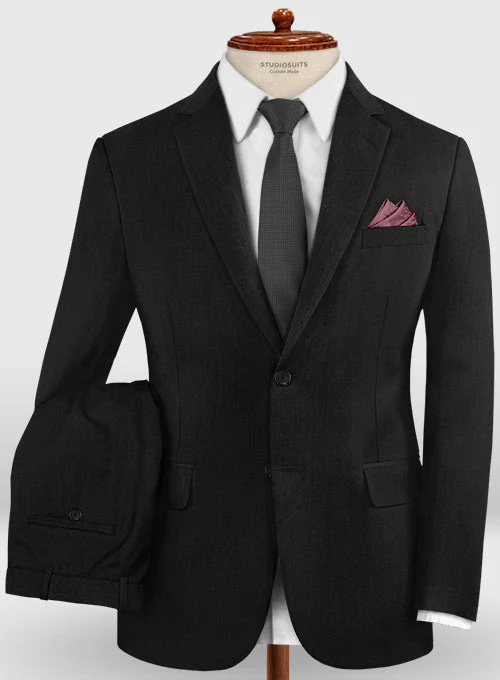 Lanificio Zegna Traveller Black Wool Suit
