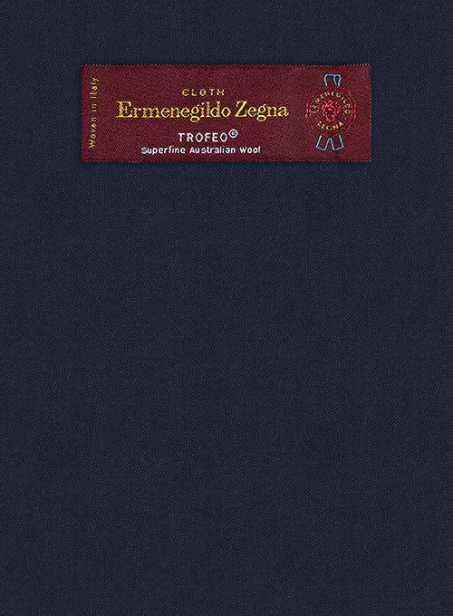 Lanificio Zegna Trofeo Navy Blue Wool Pants - Image 2
